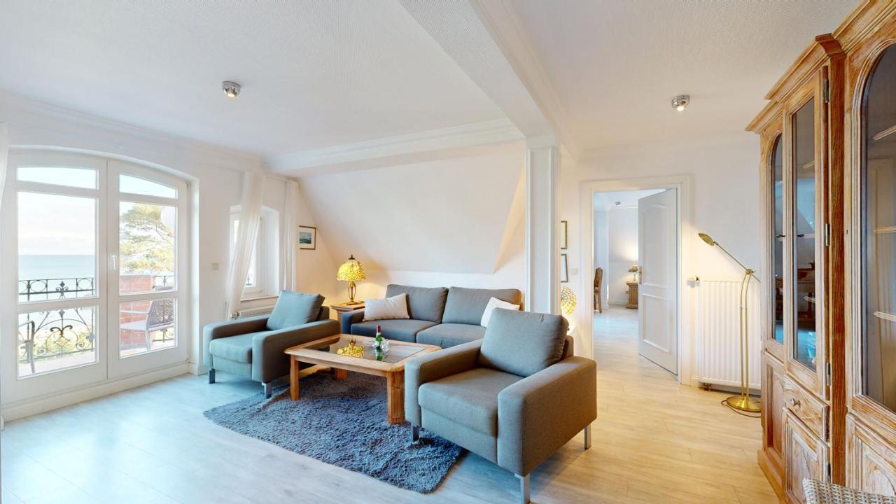 Fewo Direkt Am Strand Mit Meerblick Und Balkon,Villa Glueckspilz, Binz Kültér fotó